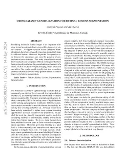 Cross-Dataset Generalization For Retinal Lesions Segmentation