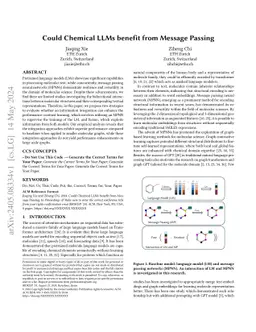 Could Chemical LLMs benefit from Message Passing