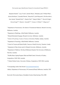 Perivascular space Identification Nnunet for Generalised Usage (PINGU)