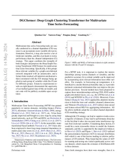 DGCformer: Deep Graph Clustering Transformer for Multivariate Time
  Series Forecasting