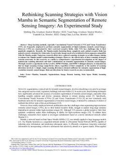 Rethinking Scanning Strategies with Vision Mamba in Semantic
  Segmentation of Remote Sensing Imagery: An Experimental Study