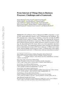 From Internet of Things Data to Business Processes: Challenges and a
  Framework