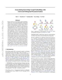 Generalizing Knowledge Graph Embedding with Universal Orthogonal
  Parameterization