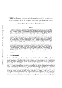 PTPI-DL-ROMs: pre-trained physics-informed deep learning-based reduced
  order models for nonlinear parametrized PDEs