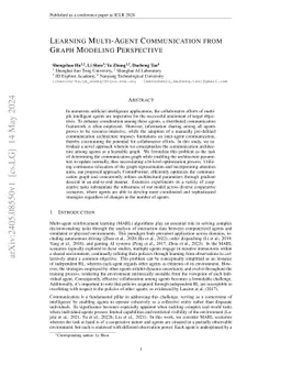 Learning Multi-Agent Communication from Graph Modeling Perspective