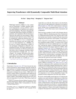 Improving Transformers with Dynamically Composable Multi-Head Attention