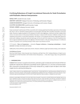 Certifying Robustness of Graph Convolutional Networks for Node Perturbation with Polyhedra Abstract Interpretation