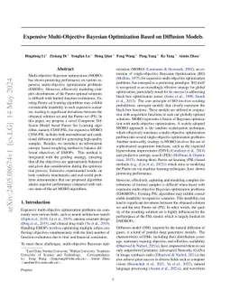 Expensive Multi-Objective Bayesian Optimization Based on Diffusion
  Models