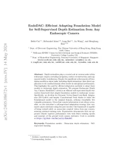 EndoDAC: Efficient Adapting Foundation Model for Self-Supervised Depth
  Estimation from Any Endoscopic Camera