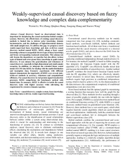 Weakly-supervised causal discovery based on fuzzy knowledge and complex
  data complementarity