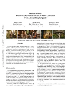 The Lost Melody: Empirical Observations on Text-to-Video Generation From
  A Storytelling Perspective