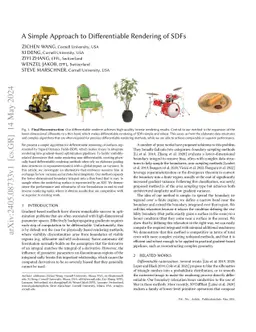 A Simple Approach to Differentiable Rendering of SDFs