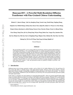 Hunyuan-DiT: A Powerful Multi-Resolution Diffusion Transformer with
  Fine-Grained Chinese Understanding