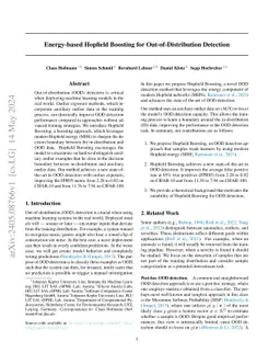 Energy-based Hopfield Boosting for Out-of-Distribution Detection