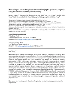 Harnessing the power of longitudinal medical imaging for eye disease
  prognosis using Transformer-based sequence modeling