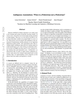 Ambiguous Annotations: When is a Pedestrian not a Pedestrian?