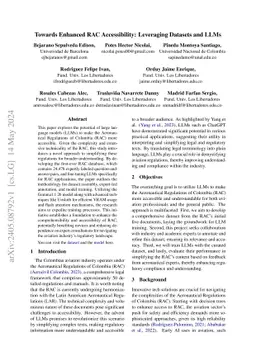Towards Enhanced RAC Accessibility: Leveraging Datasets and LLMs
