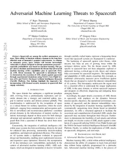 Adversarial Machine Learning Threats to Spacecraft