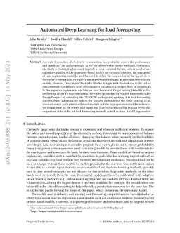 Automated Deep Learning for Load Forecasting
