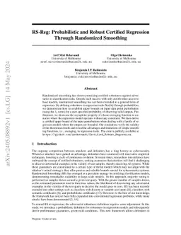 RS-Reg: Probabilistic and Robust Certified Regression Through Randomized
  Smoothing