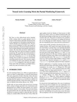 Neural Active Learning Meets the Partial Monitoring Framework