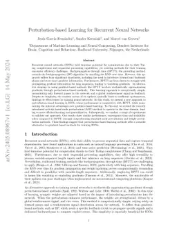 Gradient-Free Training of Recurrent Neural Networks using Random
  Perturbations