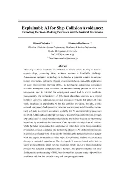 Explainable AI for Ship Collision Avoidance: Decoding Decision-Making
  Processes and Behavioral Intentions