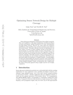 Optimizing Sensor Network Design for Multiple Coverage