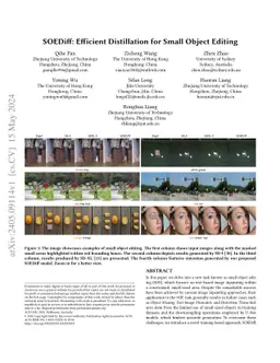 SOEDiff: Efficient Distillation for Small Object Editing
