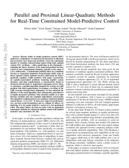 Parallel and Proximal Constrained Linear-Quadratic Methods for Real-Time
  Nonlinear MPC