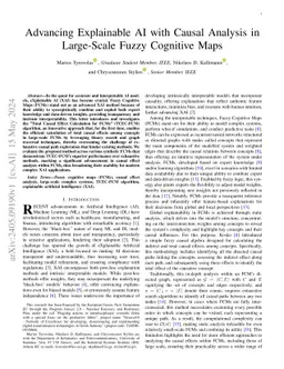 Advancing Explainable AI with Causal Analysis in Large-Scale Fuzzy
  Cognitive Maps
