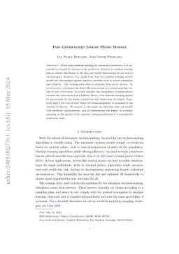 Fair Generalized Linear Mixed Models