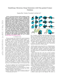 GrainGrasp: Dexterous Grasp Generation with Fine-grained Contact
  Guidance