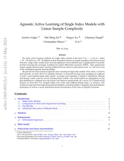 Agnostic Active Learning of Single Index Models with Linear Sample
  Complexity