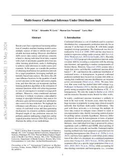 Multi-Source Conformal Inference Under Distribution Shift