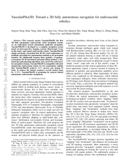 VascularPilot3D: Toward a 3D fully autonomous navigation for
  endovascular robotics
