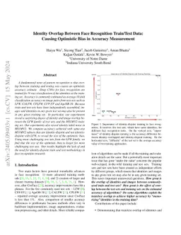 Identity Overlap Between Face Recognition Train/Test Data: Causing
  Optimistic Bias in Accuracy Measurement