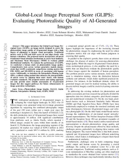 Global-Local Image Perceptual Score (GLIPS): Evaluating Photorealistic
  Quality of AI-Generated Images