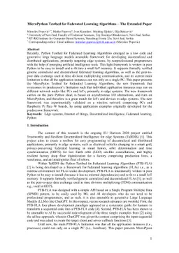 MicroPython Testbed for Federated Learning Algorithms