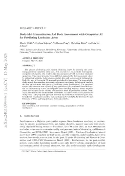 Desk-AId: Humanitarian Aid Desk Assessment with Geospatial AI for
  Predicting Landmine Areas