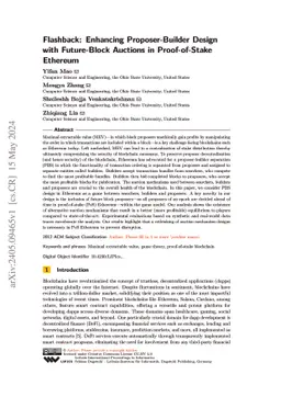 Flashback: Enhancing Proposer-Builder Design with Future-Block Auctions
  in Proof-of-Stake Ethereum