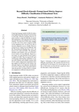 Beyond Flesch-Kincaid: Prompt-based Metrics Improve Difficulty
  Classification of Educational Texts