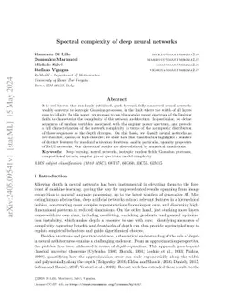Spectral complexity of deep neural networks