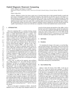 Hybrid Magnonic Reservoir Computing