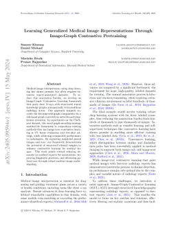 Learning Generalized Medical Image Representations through Image-Graph
  Contrastive Pretraining