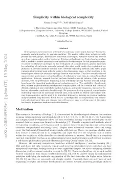 Simplicity within biological complexity