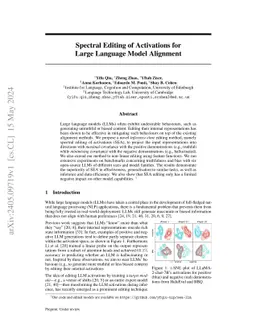 Spectral Editing of Activations for Large Language Model Alignment