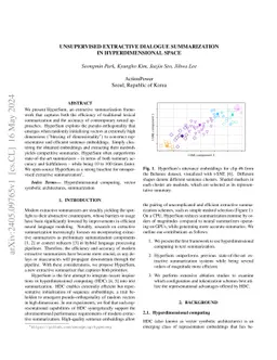 Unsupervised Extractive Dialogue Summarization in Hyperdimensional Space