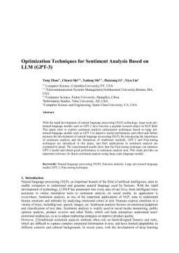 Optimization Techniques for Sentiment Analysis Based on LLM (GPT-3)