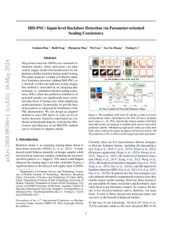 IBD-PSC: Input-level Backdoor Detection via Parameter-oriented Scaling
  Consistency